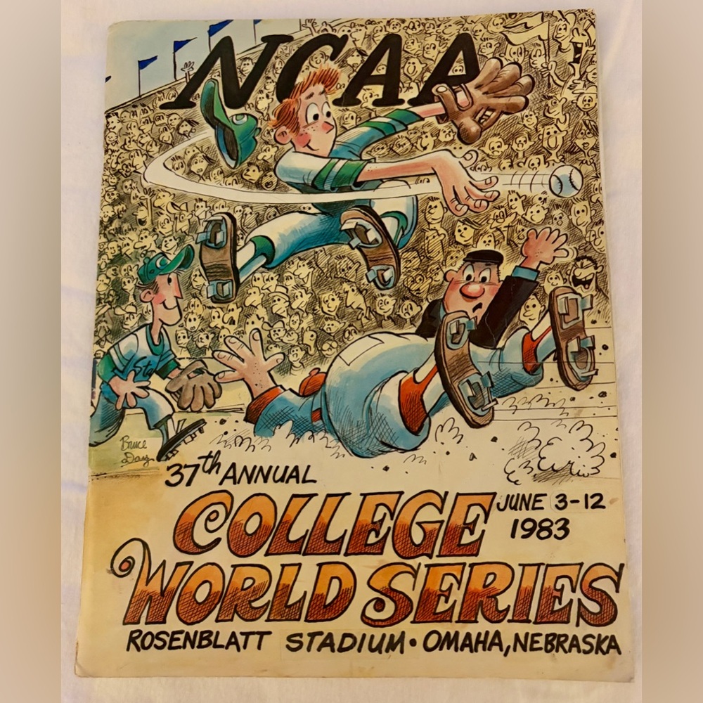 NCAA 1983 Souvenir Book College World Serious 37th Rosenblatt Stadium Omaha